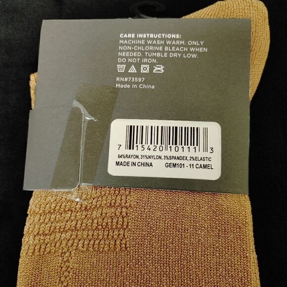 MEN'S STACY ADAMS SILKY DRESS SOCKS. BASIC COLORS. - Picture 2 of 2